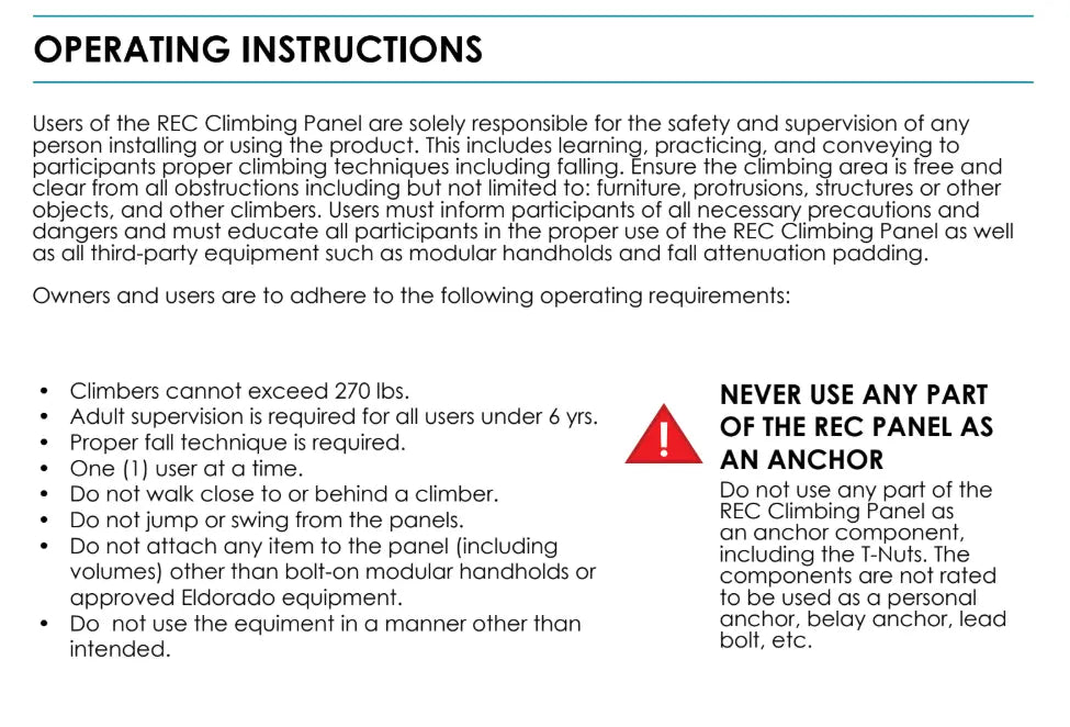 Rock Climbing Panels - ElevatedCore Rectangular Wood Modular Panel Everett & Avery Co.