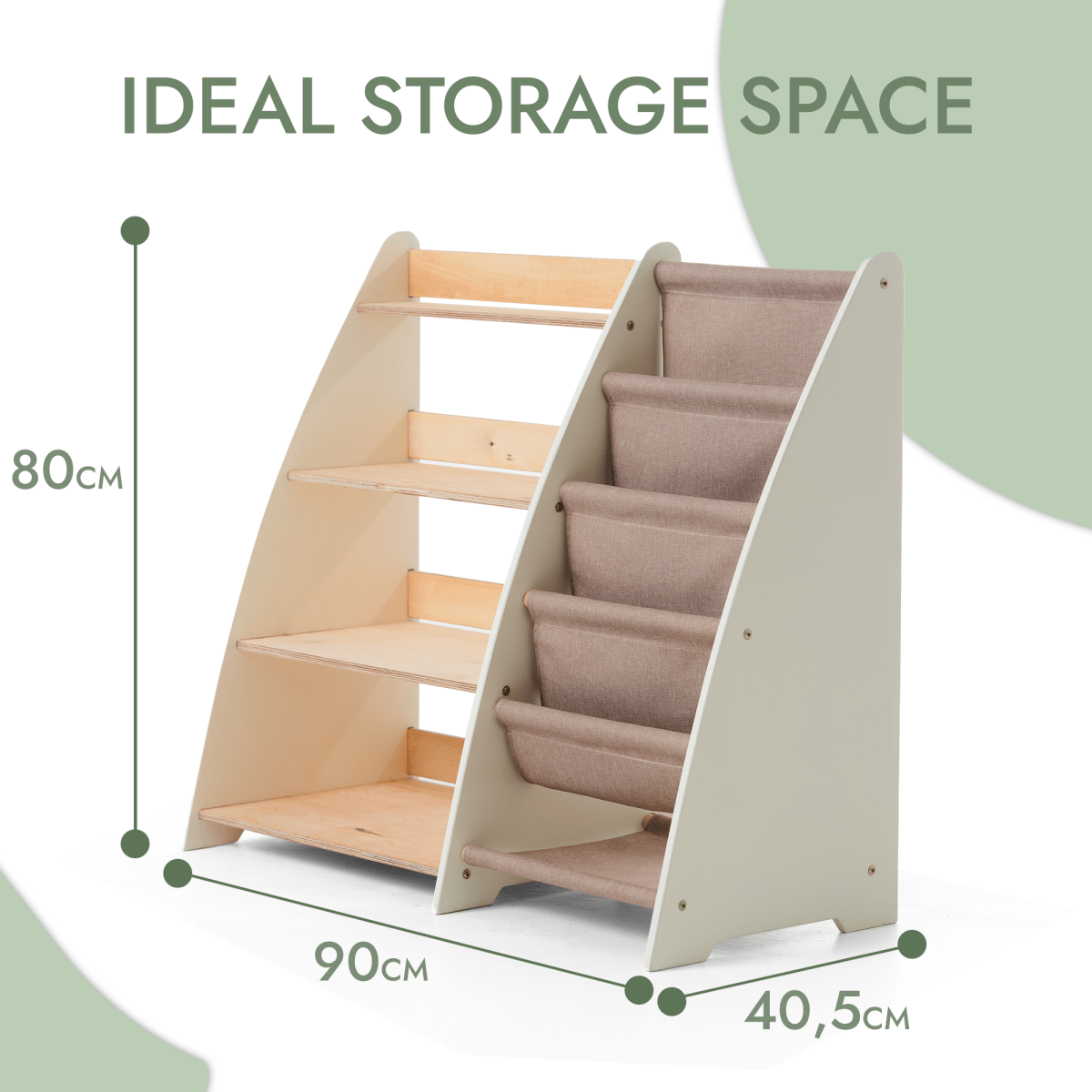 2in1 Montessori Shelf for Books and Toys Goodevas