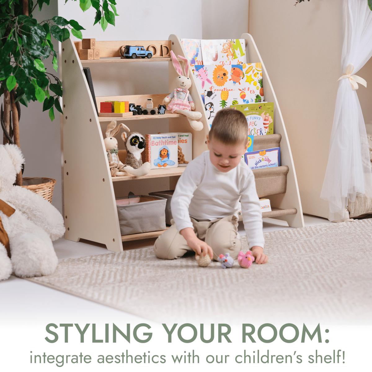 2in1 Montessori Shelf for Books and Toys Goodevas