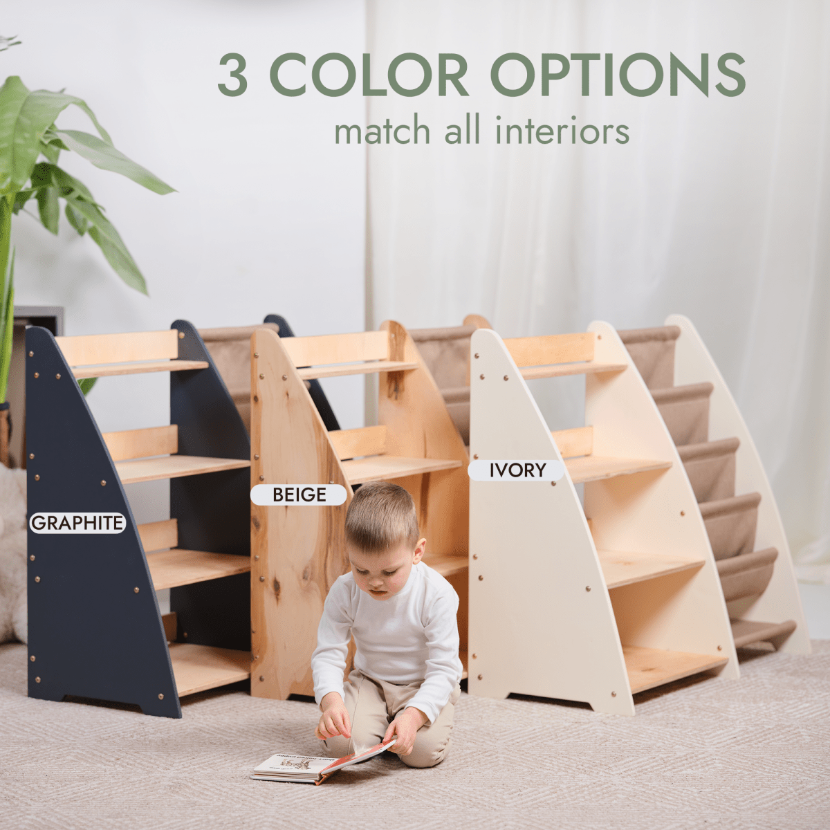2in1 Montessori Shelf for Books and Toys Goodevas