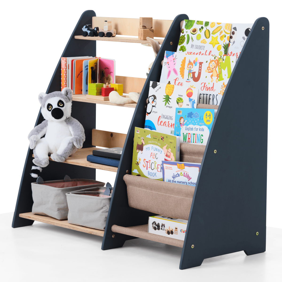 2in1 Montessori Shelf for Books and Toys Goodevas