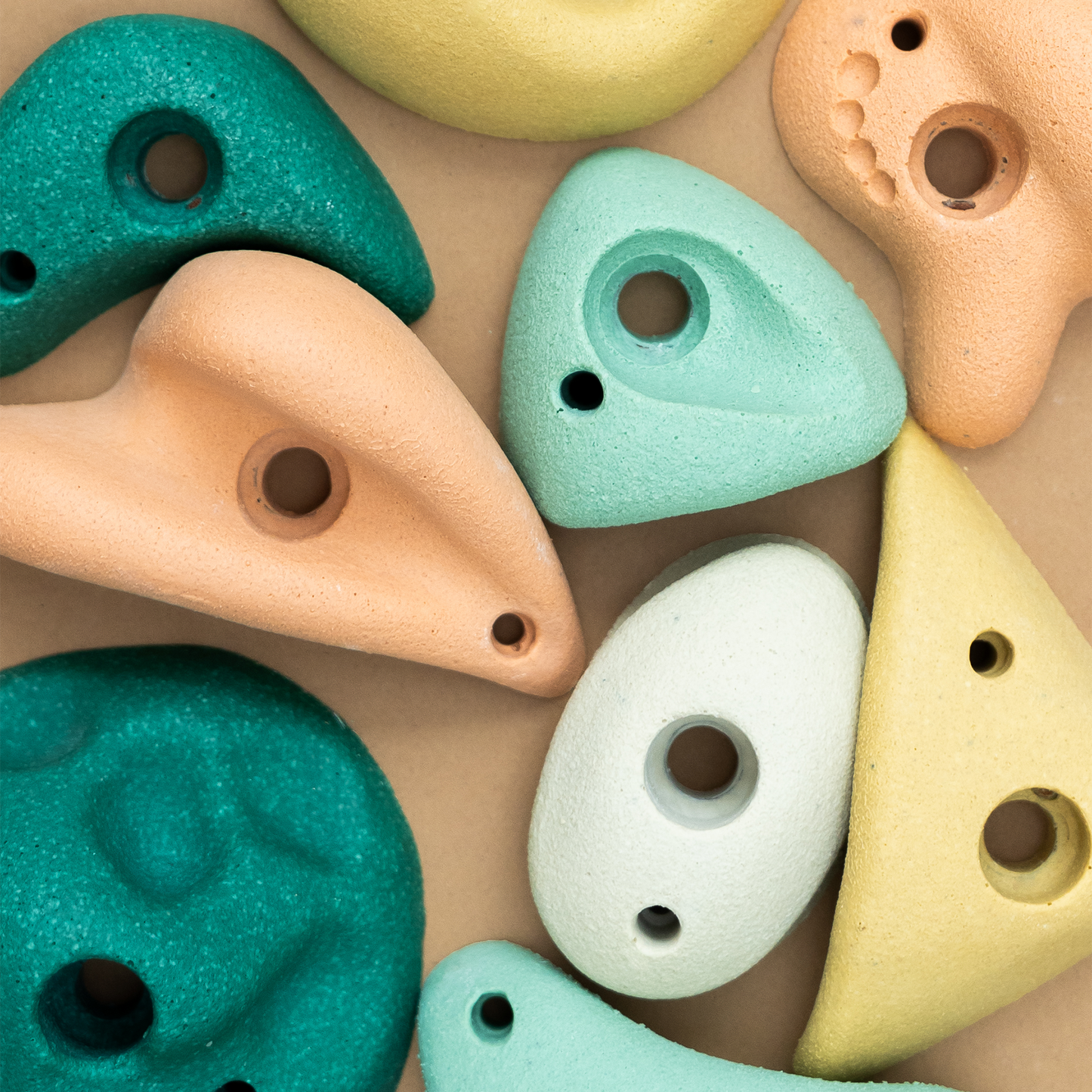 Premium Rock Climbing Holds (Earth Tones) - Everett & Avery Co. - Indoor Climbing Wall - Rock Climbing Holds for Kids My Store