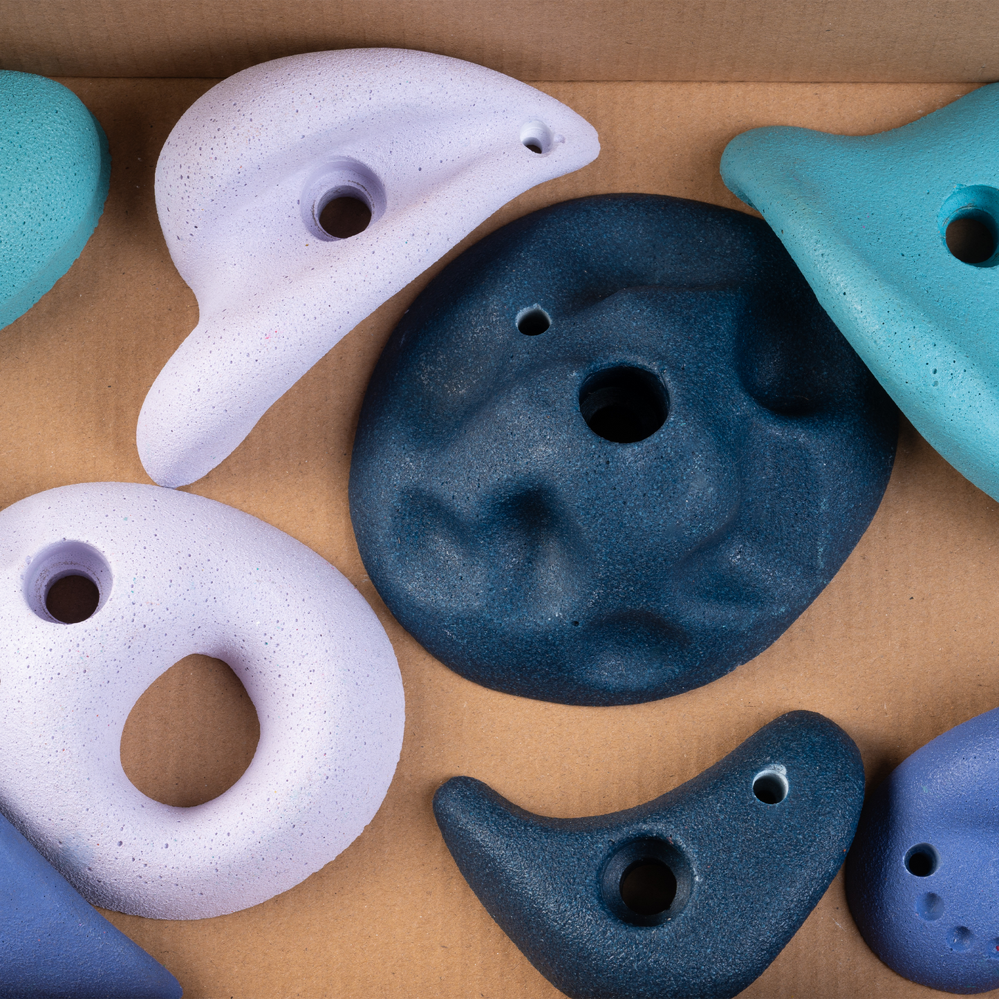 Premium Rock Climbing Holds (Aurora) - Glow-in-the-Dark Rock Climbing Holds Everett & Avery Co.