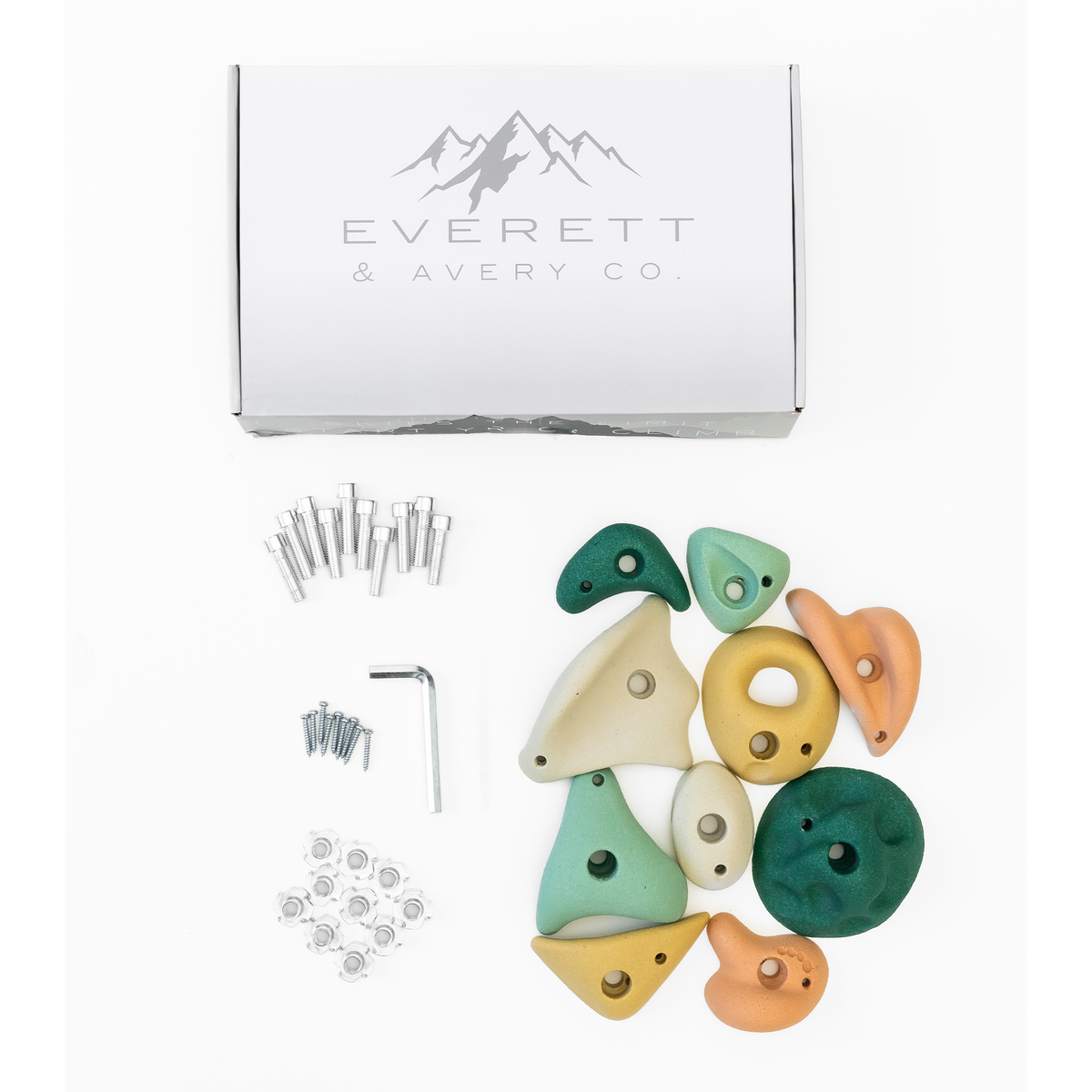 Premium Rock Climbing Holds (Earth Tones) - Everett & Avery Co. - Indoor Climbing Wall - Rock Climbing Holds for Kids My Store