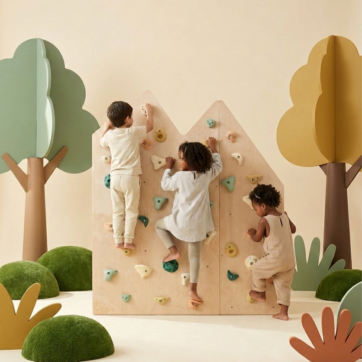 Premium Rock Climbing Holds (Earth Tones) - Everett & Avery Co. - Indoor Climbing Wall - Rock Climbing Holds for Kids My Store