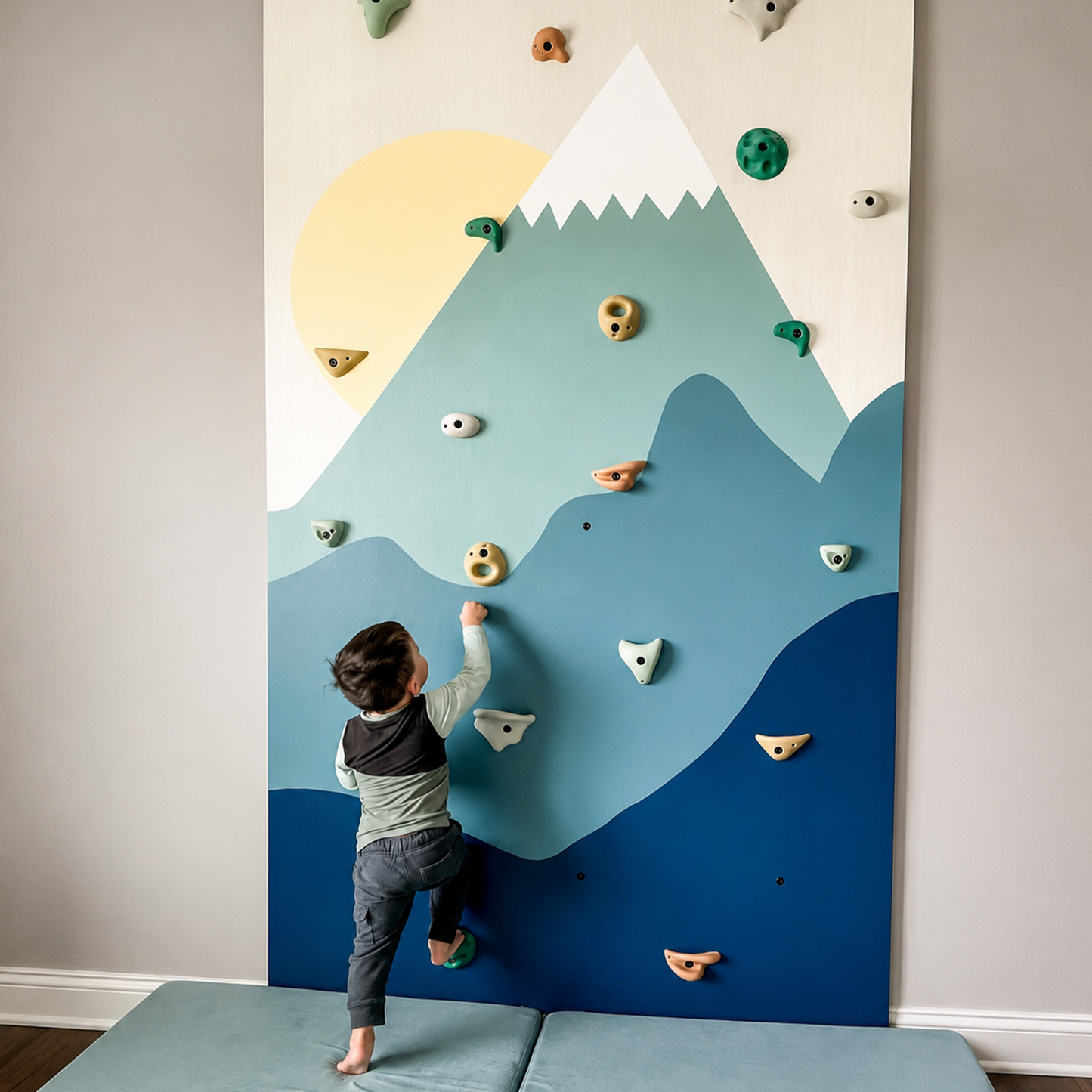 Premium Rock Climbing Holds (Earth Tones) - Everett & Avery Co. - Indoor Climbing Wall - Rock Climbing Holds for Kids My Store