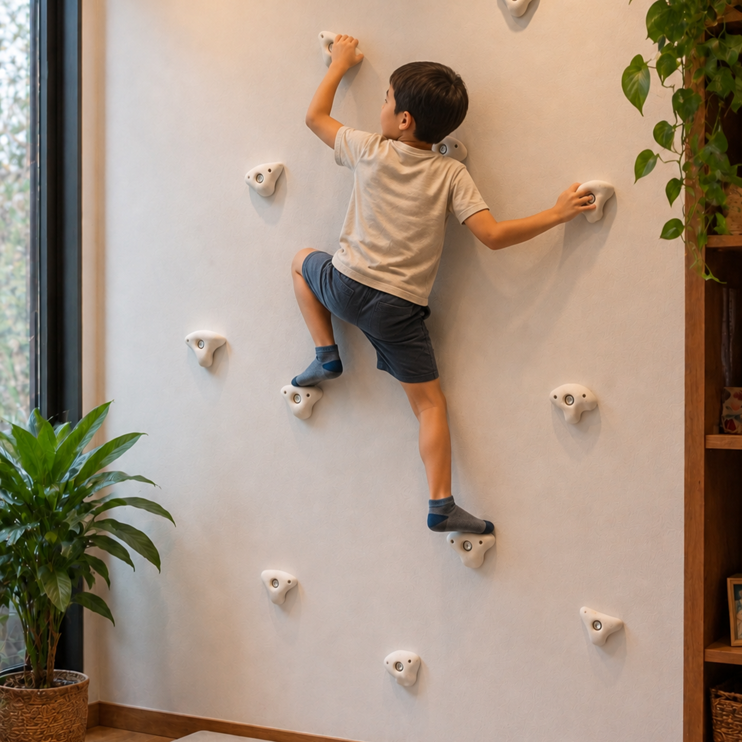 Premium Rock Climbing Holds (Moon Rocks) - Everett & Avery Co. - Indoor Climbing Wall - Rock Climbing Holds for Kids My Store