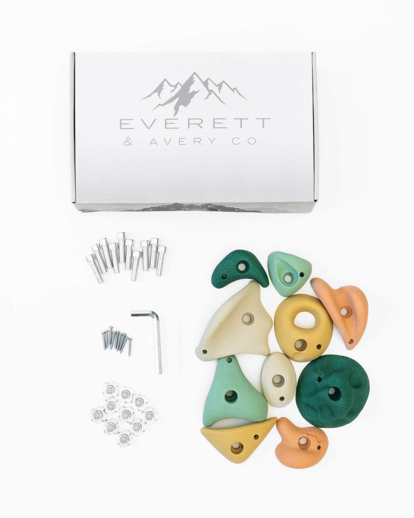 Everett & Avery Co. Premium Rock Climbing Holds (Earth Tones)