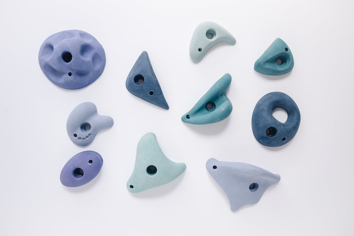 Premium Rock Climbing Holds (Aurora) - Glow-in-the-Dark Rock Everett & Avery Co.