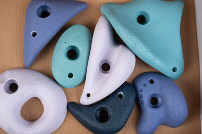 Premium Rock Climbing Holds (Aurora) - Glow-in-the-Dark Rock Climbing Holds Everett & Avery Co.