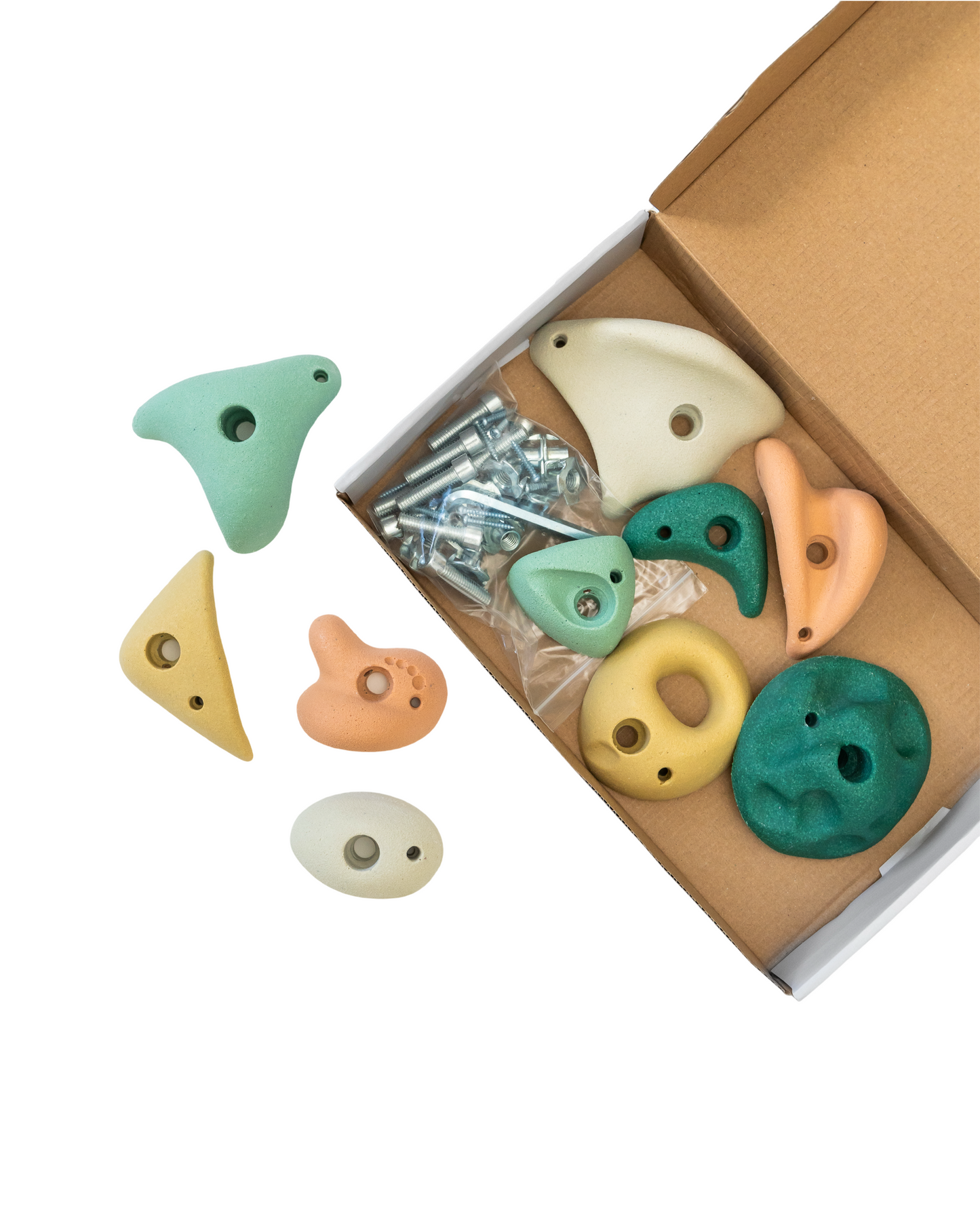 Everett & Avery Co. Premium Rock Climbing Holds (Earth Tones)