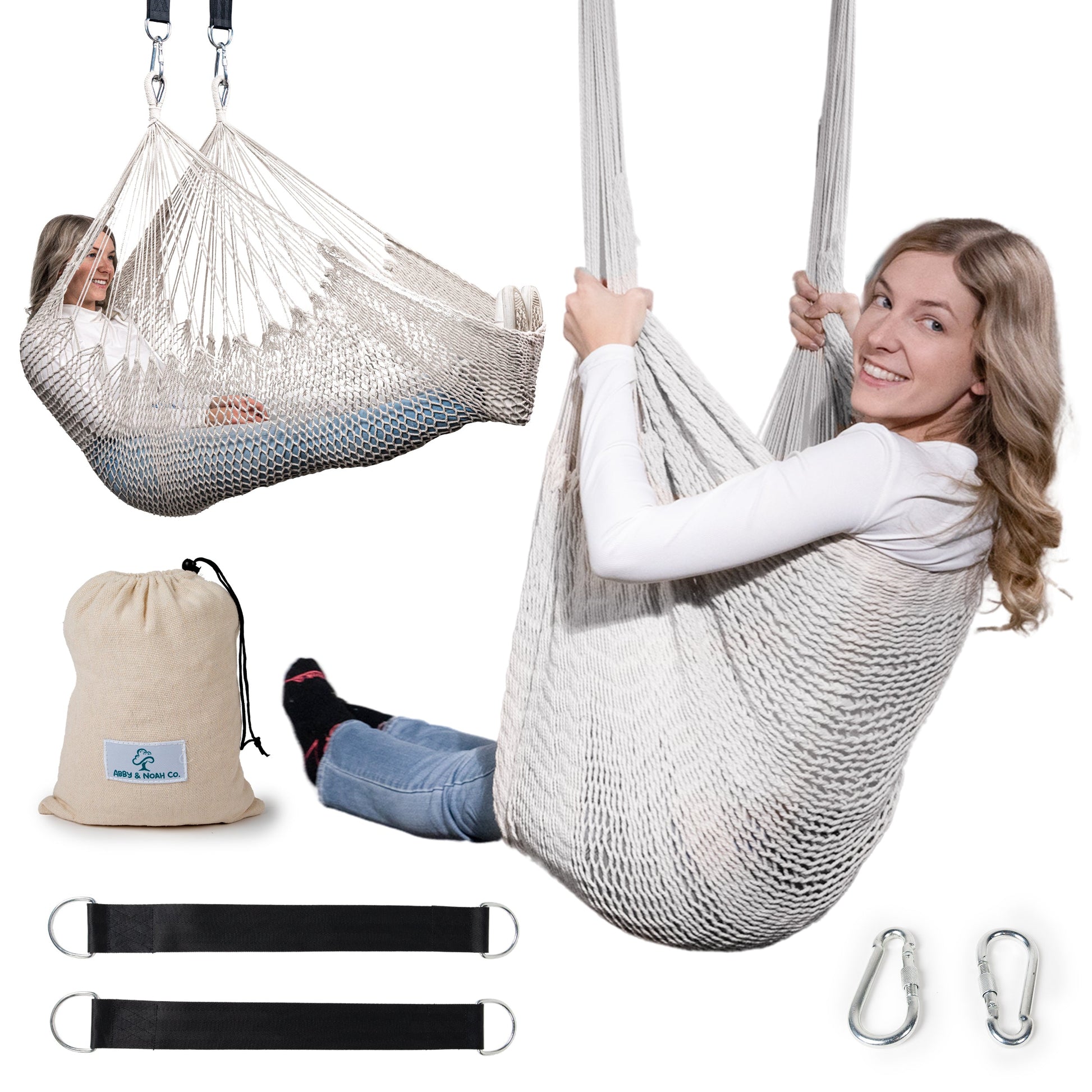 Therapist-Designed Handwoven Cotton Sensory Swing Abby & Noah Co.