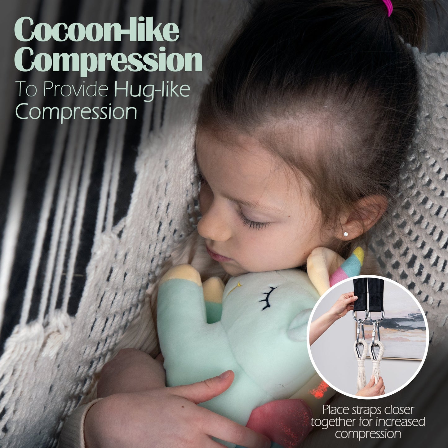 Therapist-Designed Handwoven Cotton Sensory Swing Abby & Noah Co.