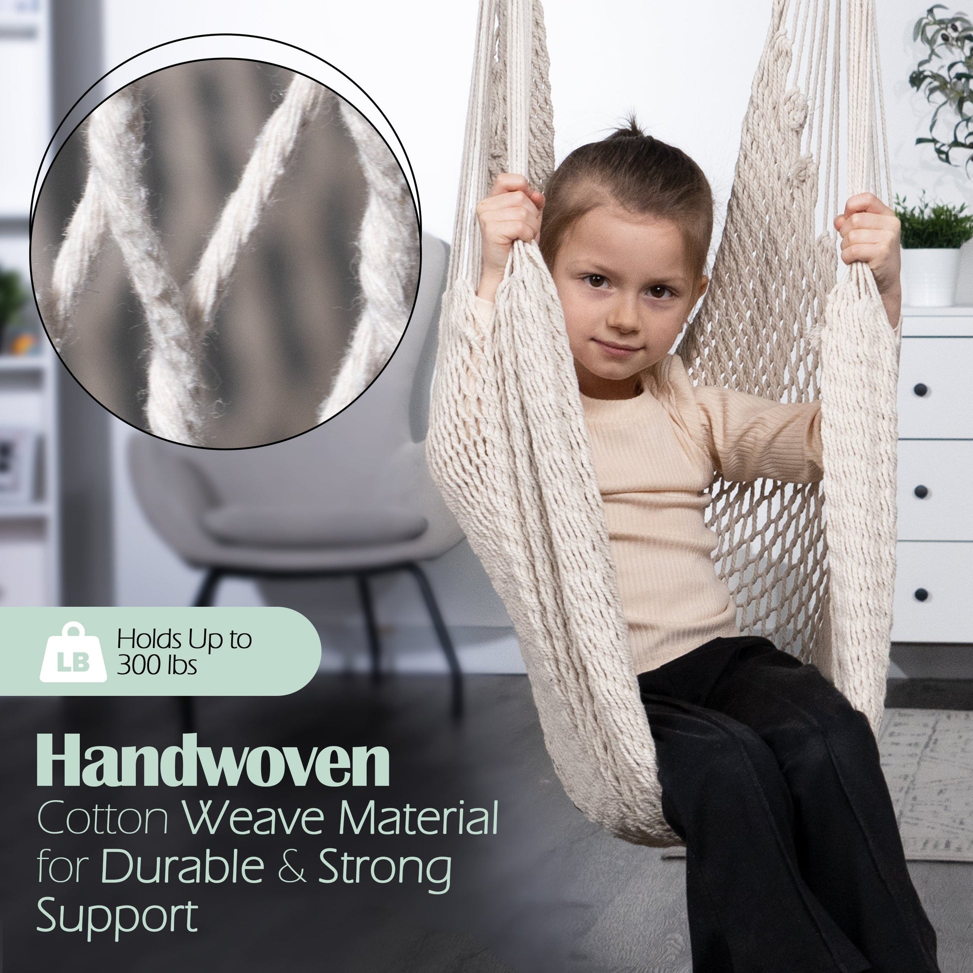 Therapist-Designed Handwoven Cotton Sensory Swing Abby & Noah Co.