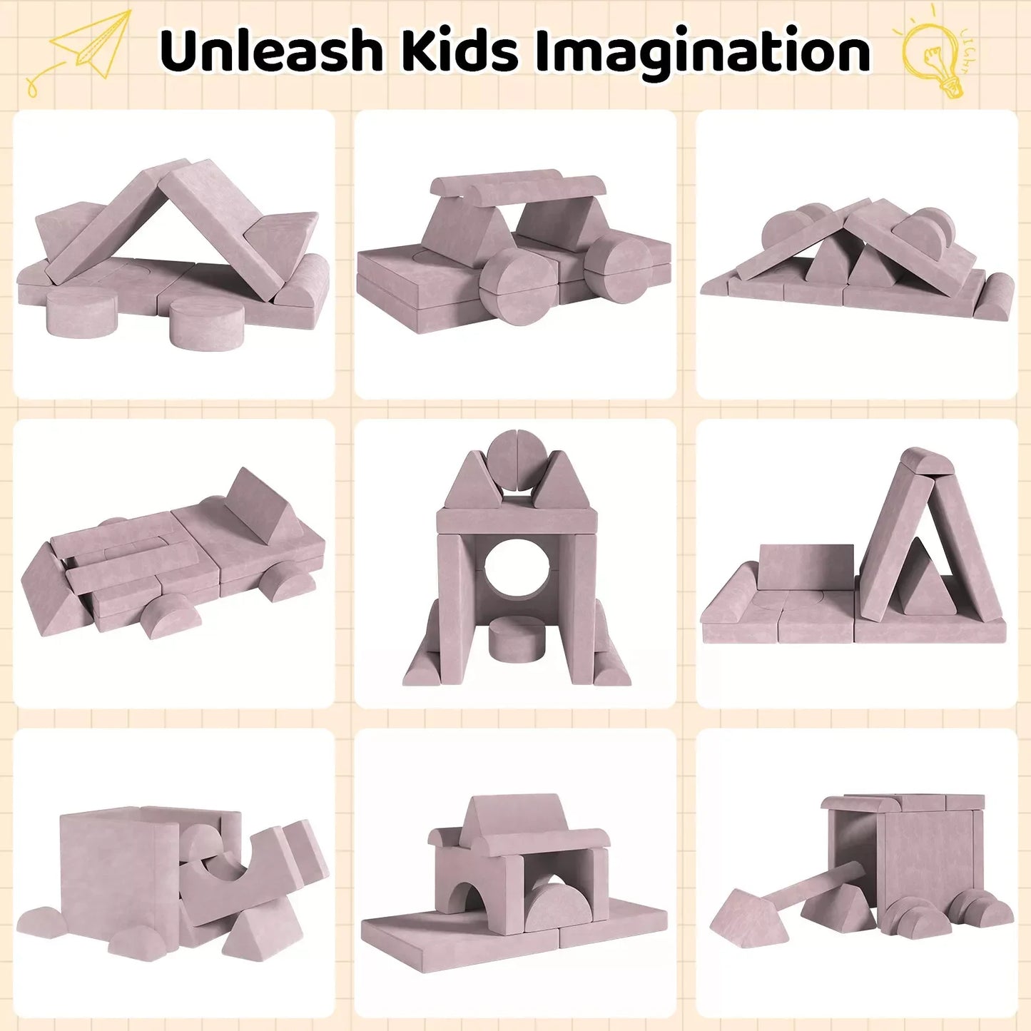 Modular Kids Play Couch – 14-Piece Convertible Sectional Sofa & Fortplay Set for Toddlers and Families The House Of Bonney