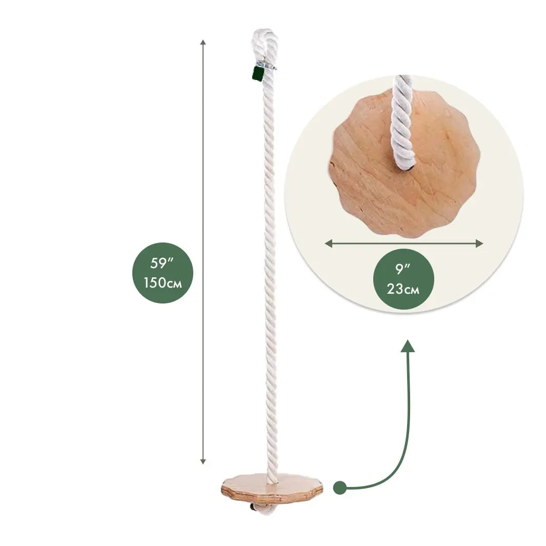 Wooden rope swing for kids Goodevas