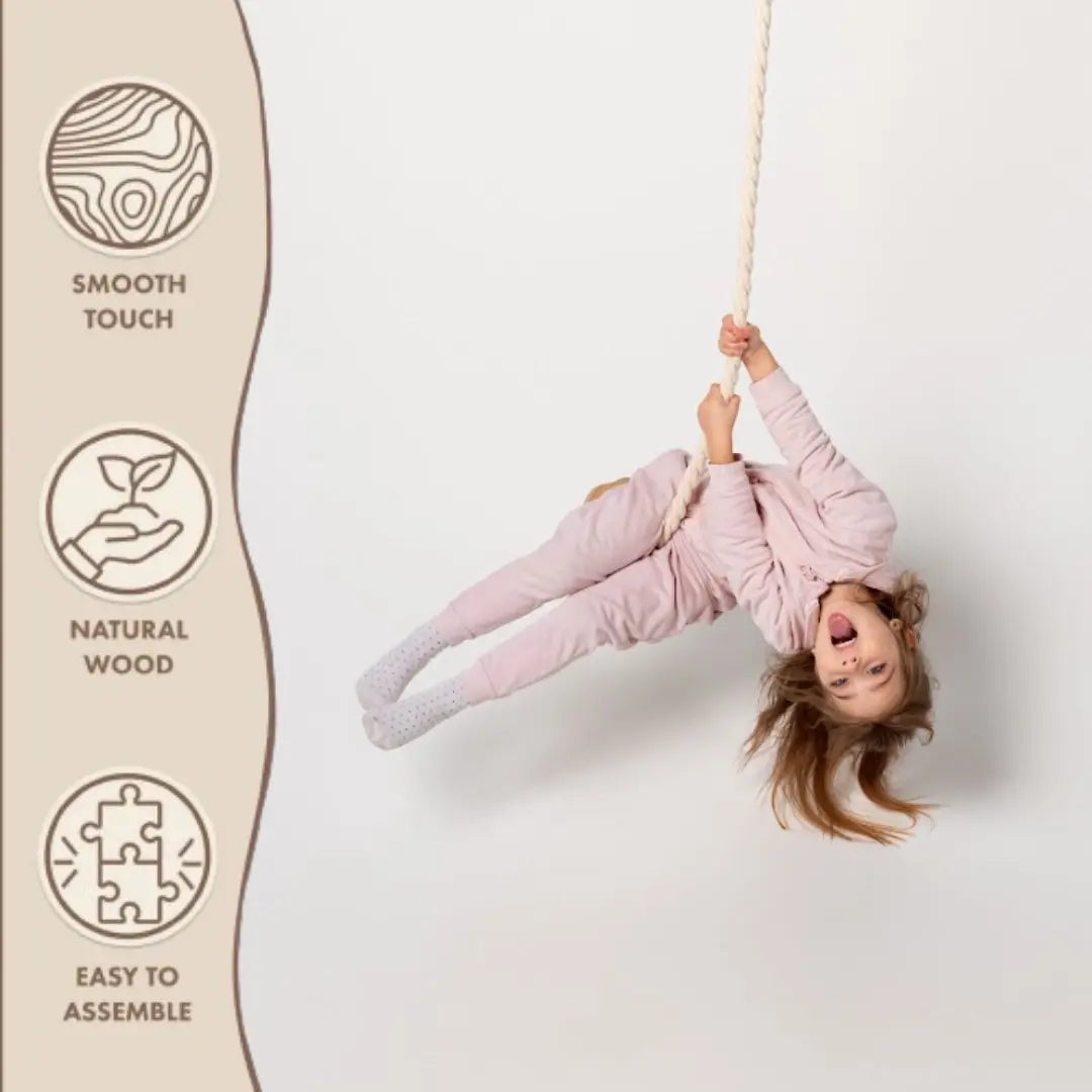 Wooden rope swing for kids Goodevas